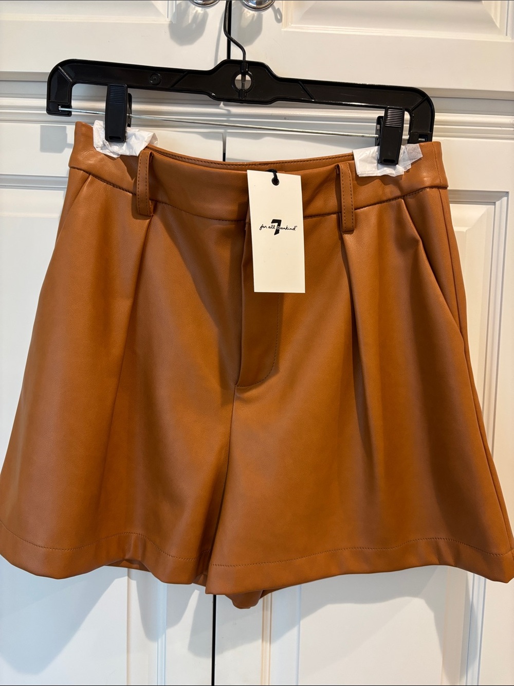 NWT faux leather shorts